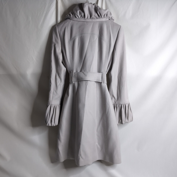 ZARA Women's Wool Coat with Ruffle Collar and Cuff, Size Small - Picture 2 of 9